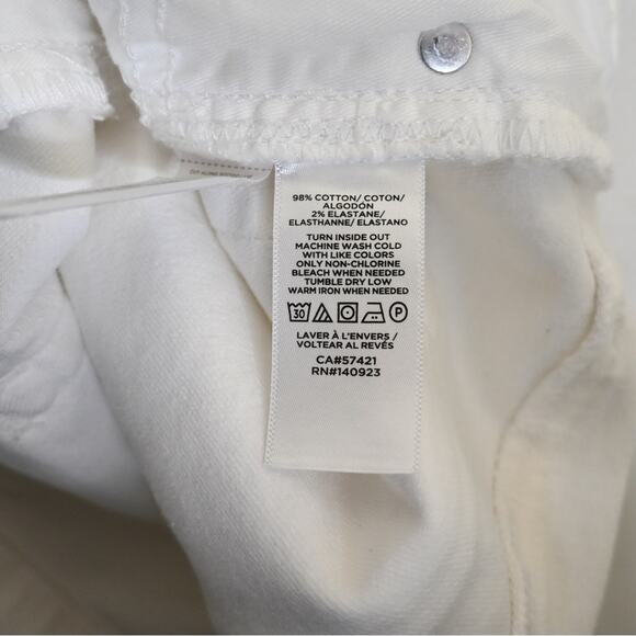 LOFT Womens 29/8 Fresh Cut High Rise Denim Bike Shorts in White NEW - Picture 12 of 12